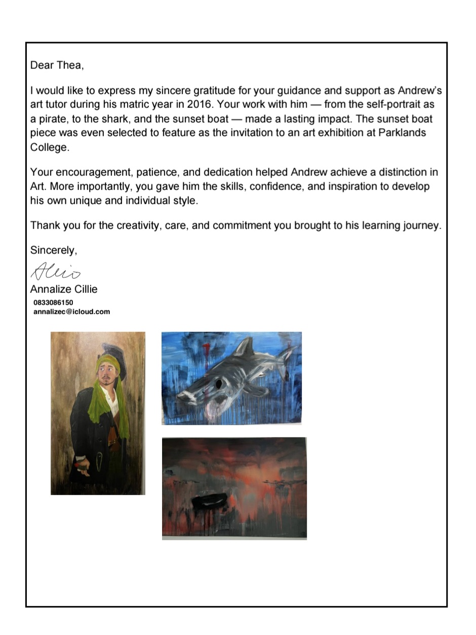 Thea Darlows Student Testimonial